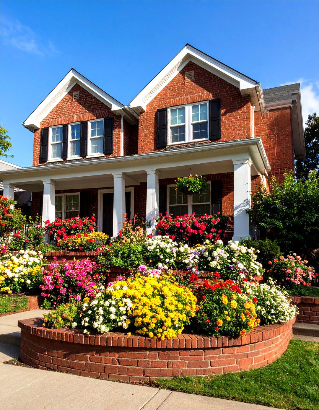 Tiered Retaining Wall for a Flower Garden - 30 front yard retaining wall ideas