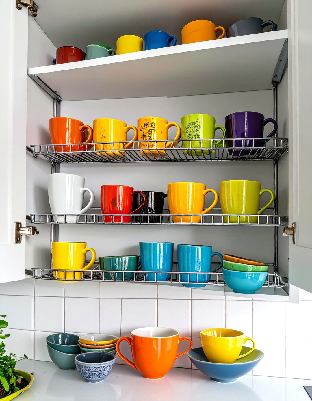 Tiered Shelving Within Small Cabinets - 30 small kitchen cabinet ideas