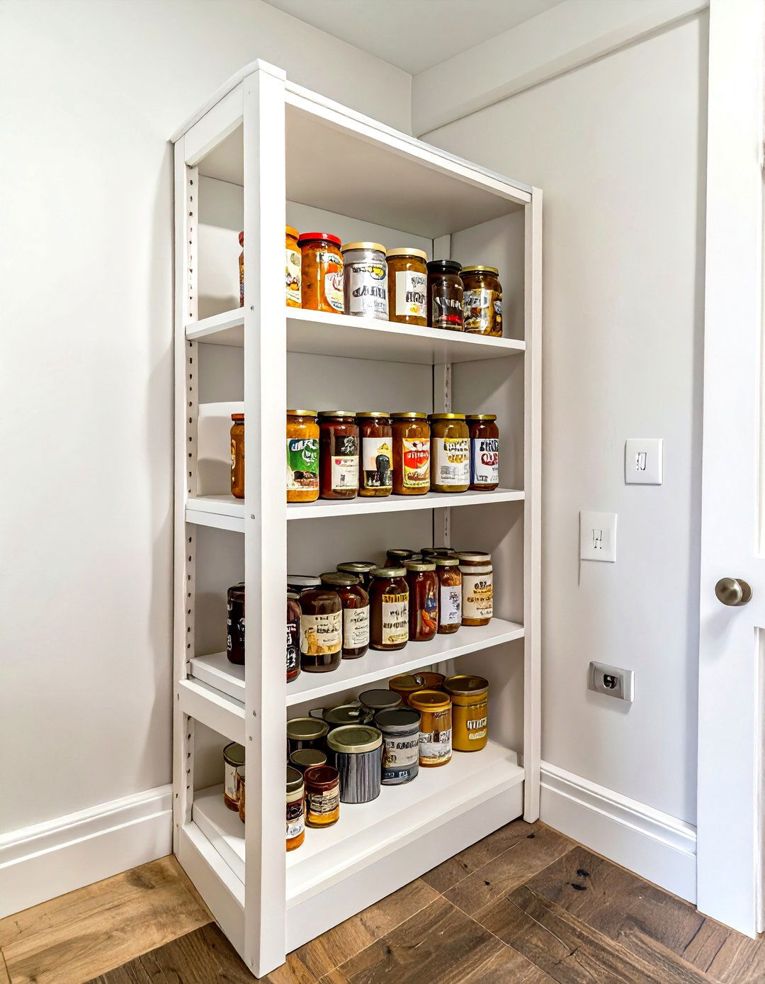 Tiered Shelving for Canned Goods - 30 small pantry organization ideas