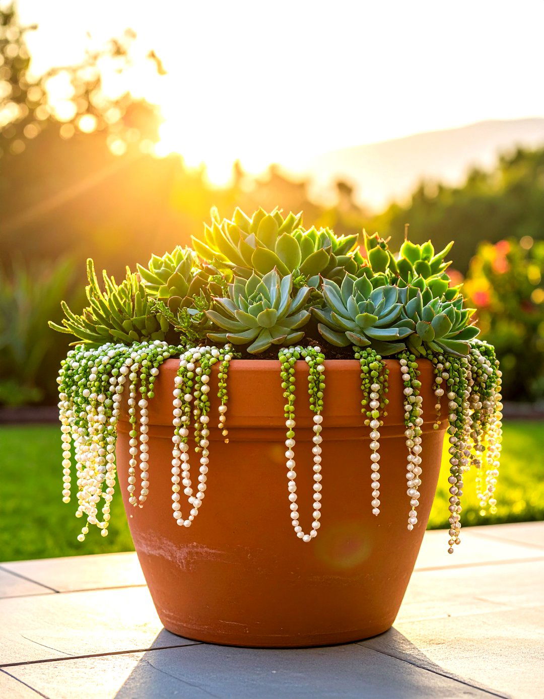 Tiered Succulent Planter Garden - 30 outdoor succulent garden ideas
