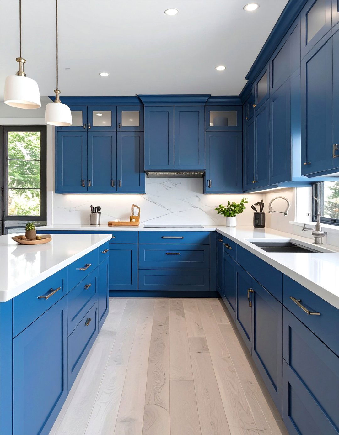 Tiffany Blue and White Kitchen - 30 blue kitchen ideas