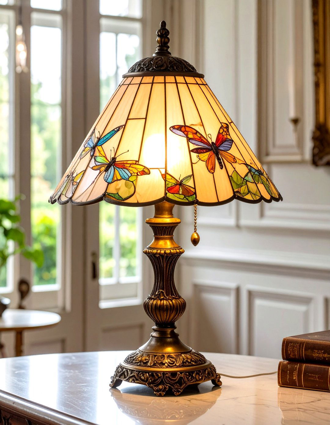 Tiffany Style Stained Glass Lamps - 30 victorian interior design ideas