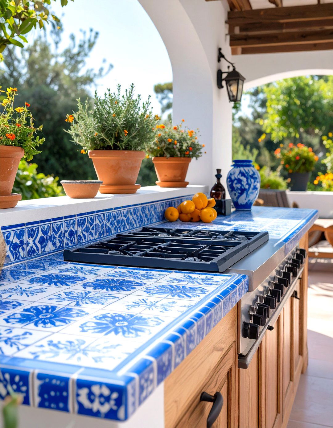 Tile Outdoor Kitchen Countertops - 30 outdoor kitchen countertop ideas