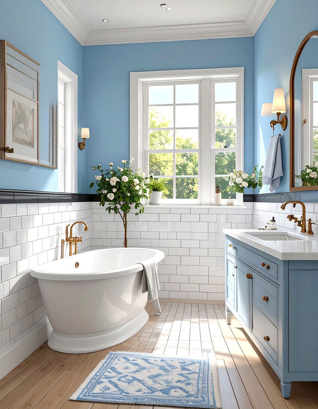 Tile Wainscoting for a Traditional Feel - 30 small bathroom bathroom tile ideas