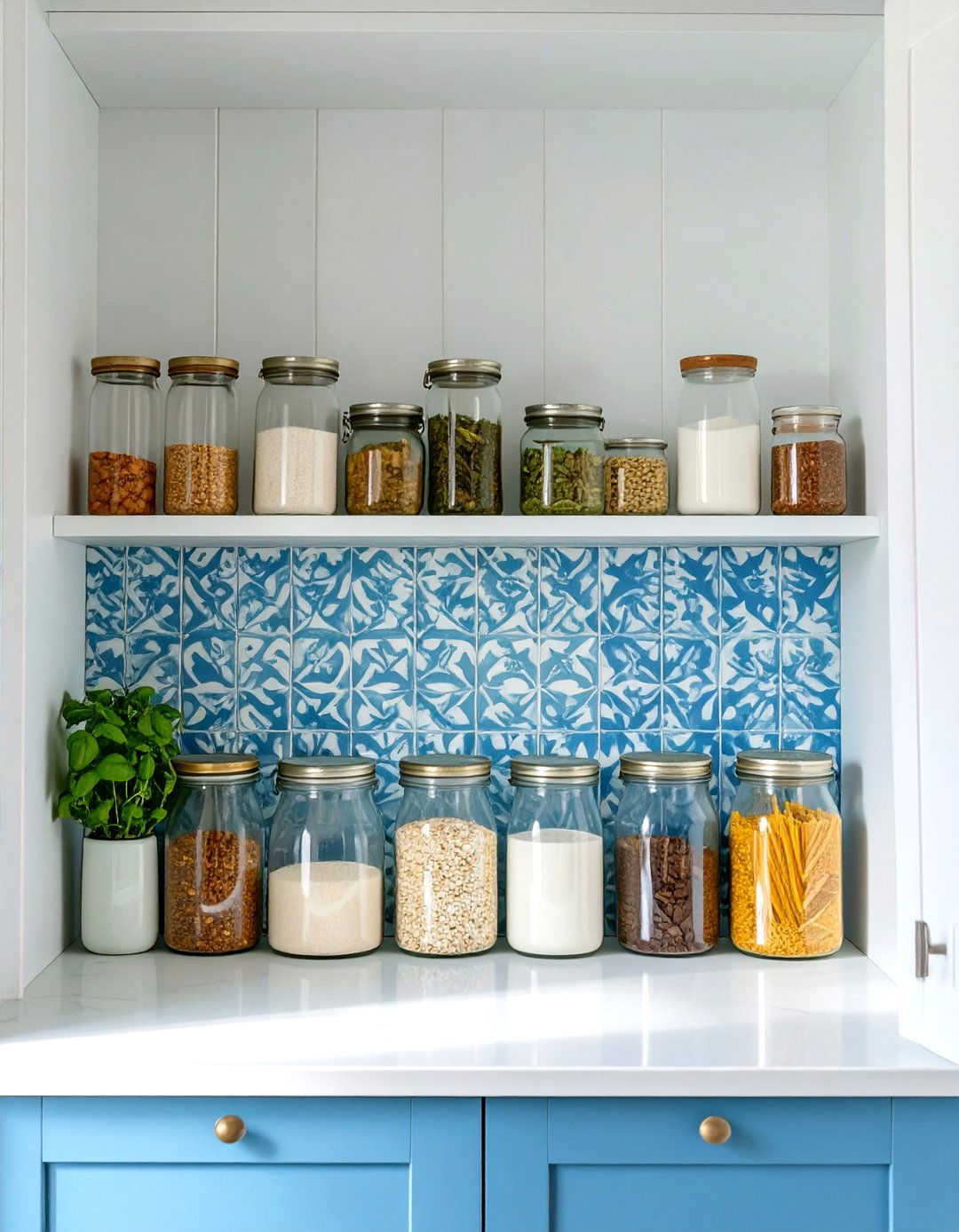 Tiled Backsplash for Durability and Style - 30 small walk-in pantry ideas