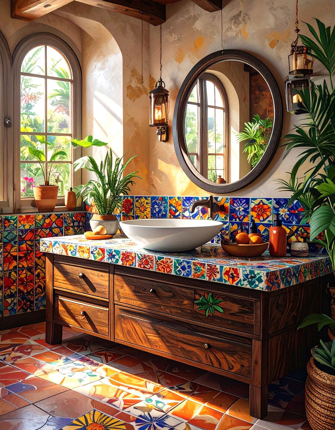 Tiled Bathroom Countertops