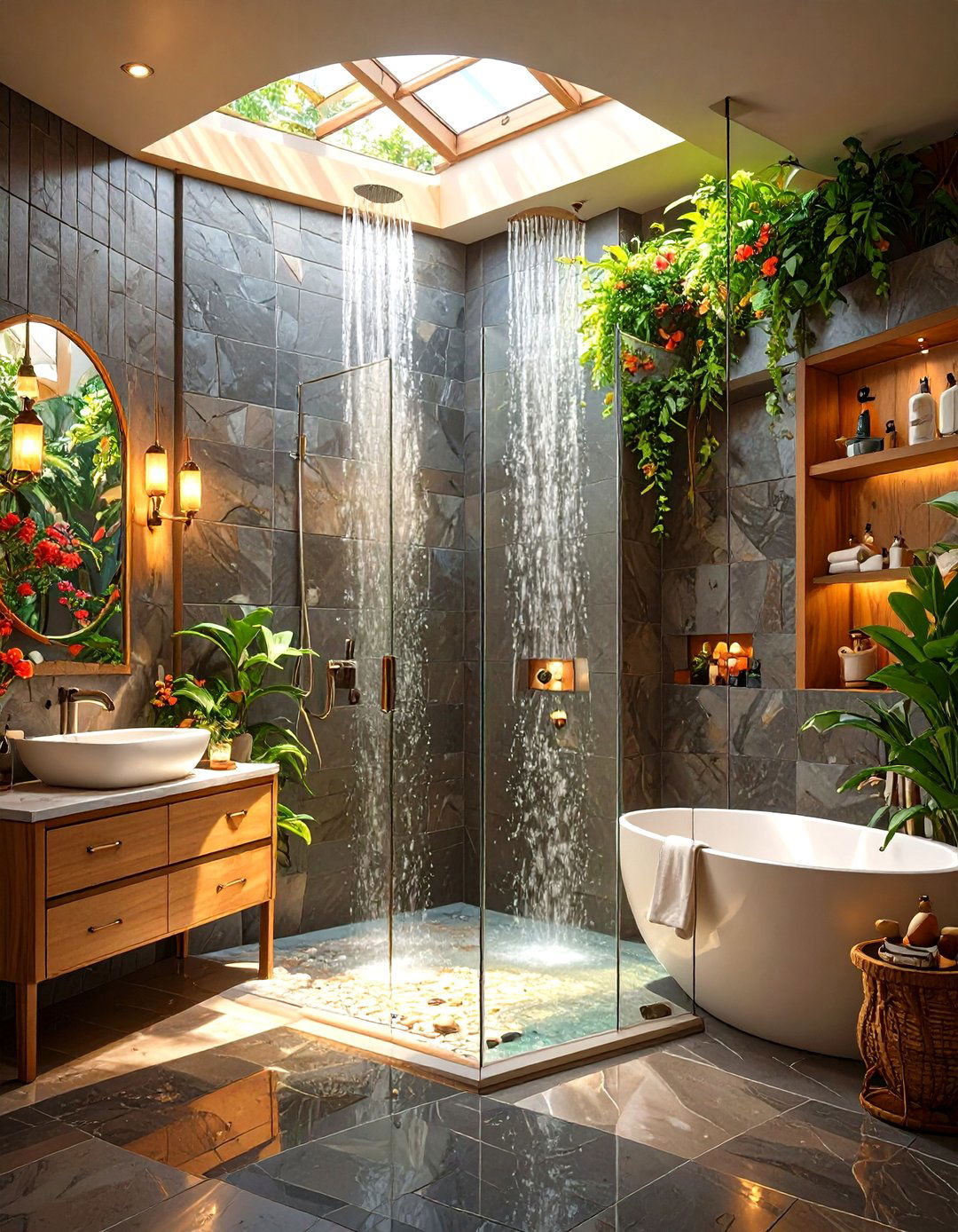 Tiled Shower Ceiling - 30 tiled shower ideas