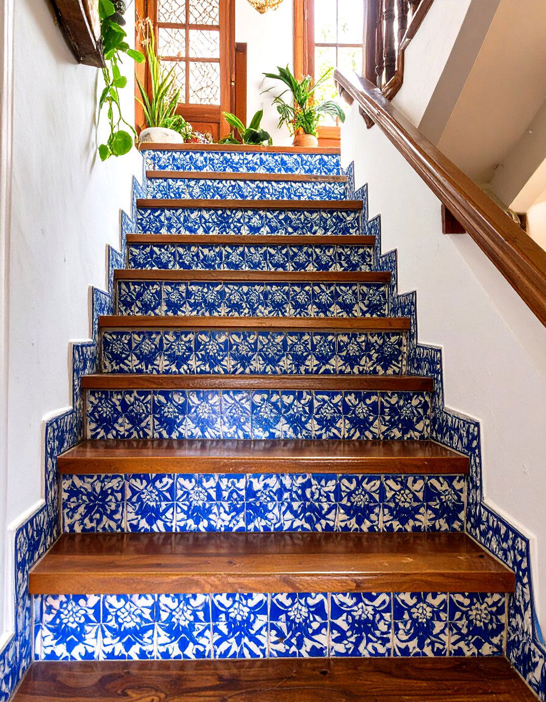 Tiled Stairway Risers - 30 stairway decor ideas
