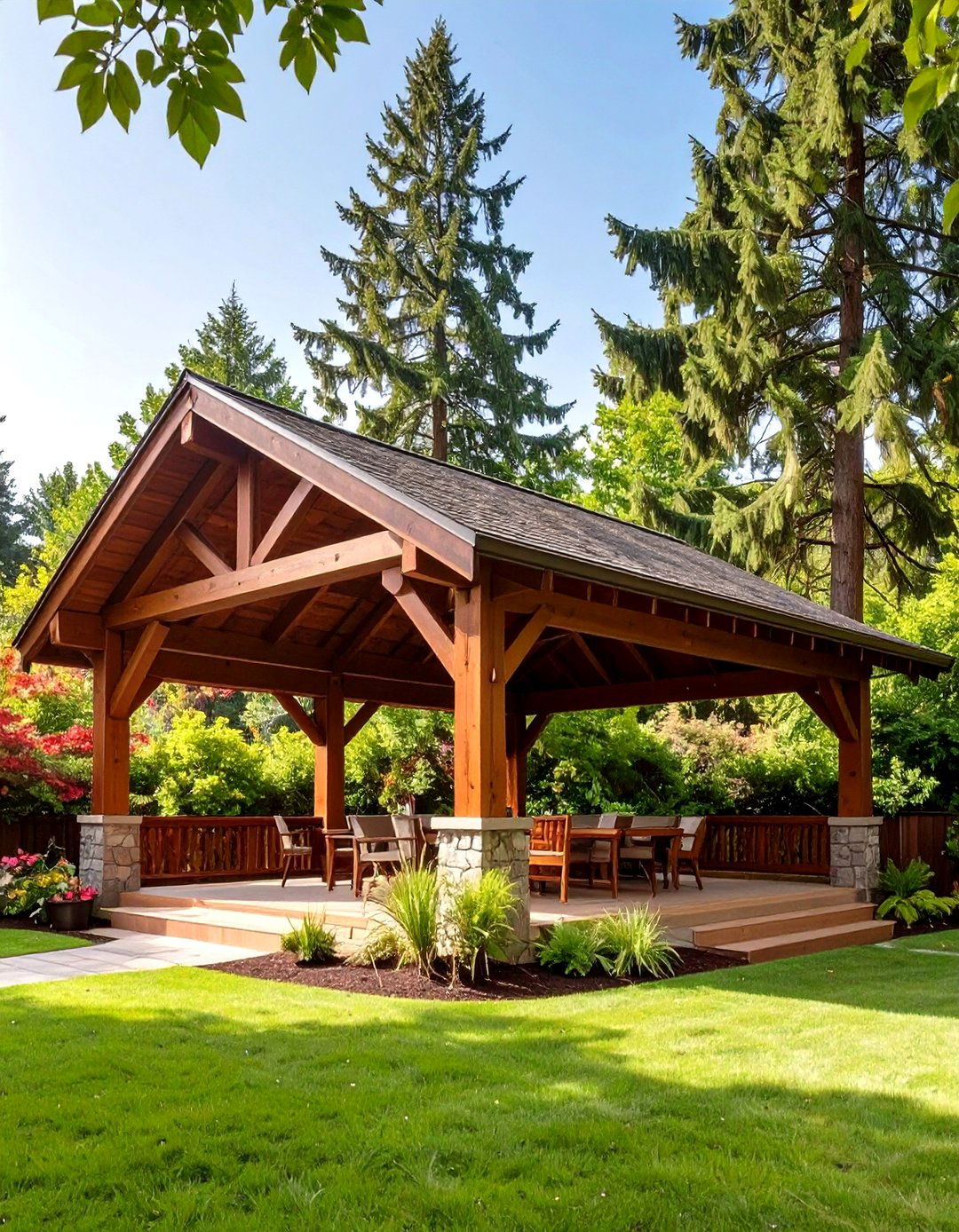Timber Frame Outdoor Pavilion - 30 outdoor pavilion ideas