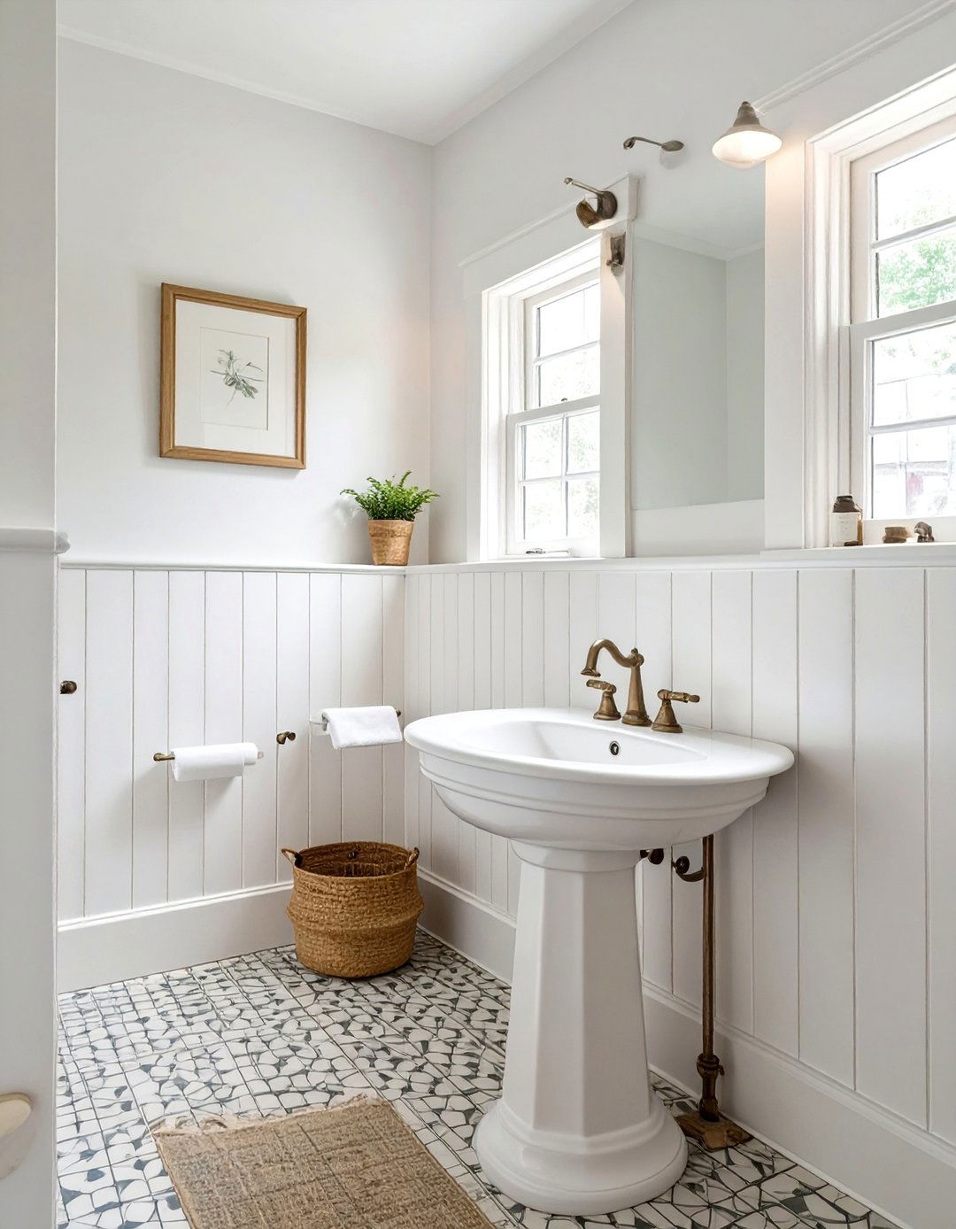 Timeless Beadboard Effect Tile Bathroom - 30 bathroom wall tile ideas