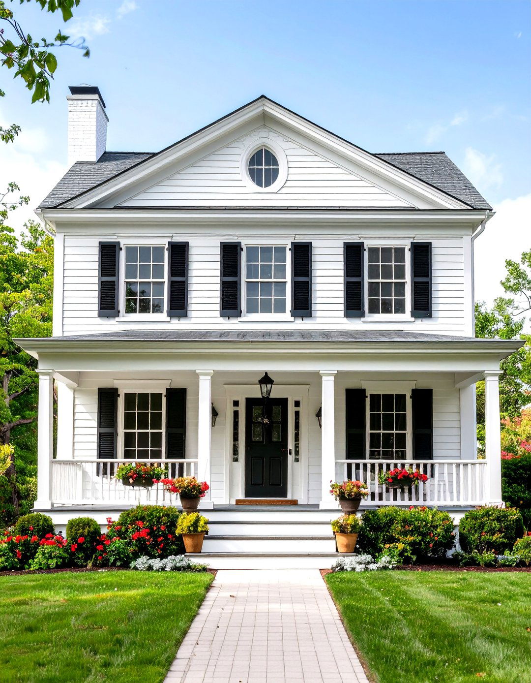 Timeless Colonial Symmetry - 30 exterior home design ideas