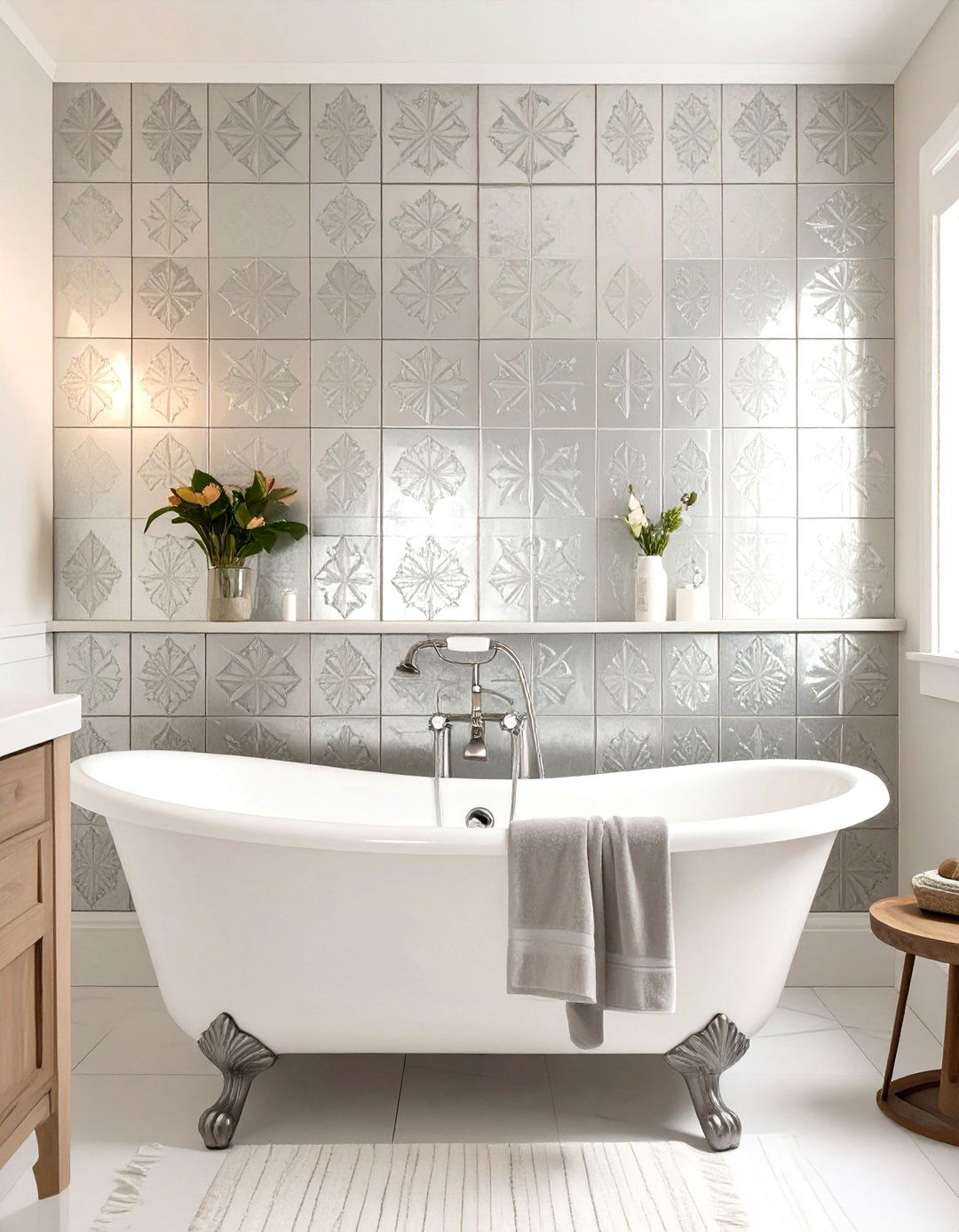 Tin Tile Accent Wall - 30 simple accent wall ideas