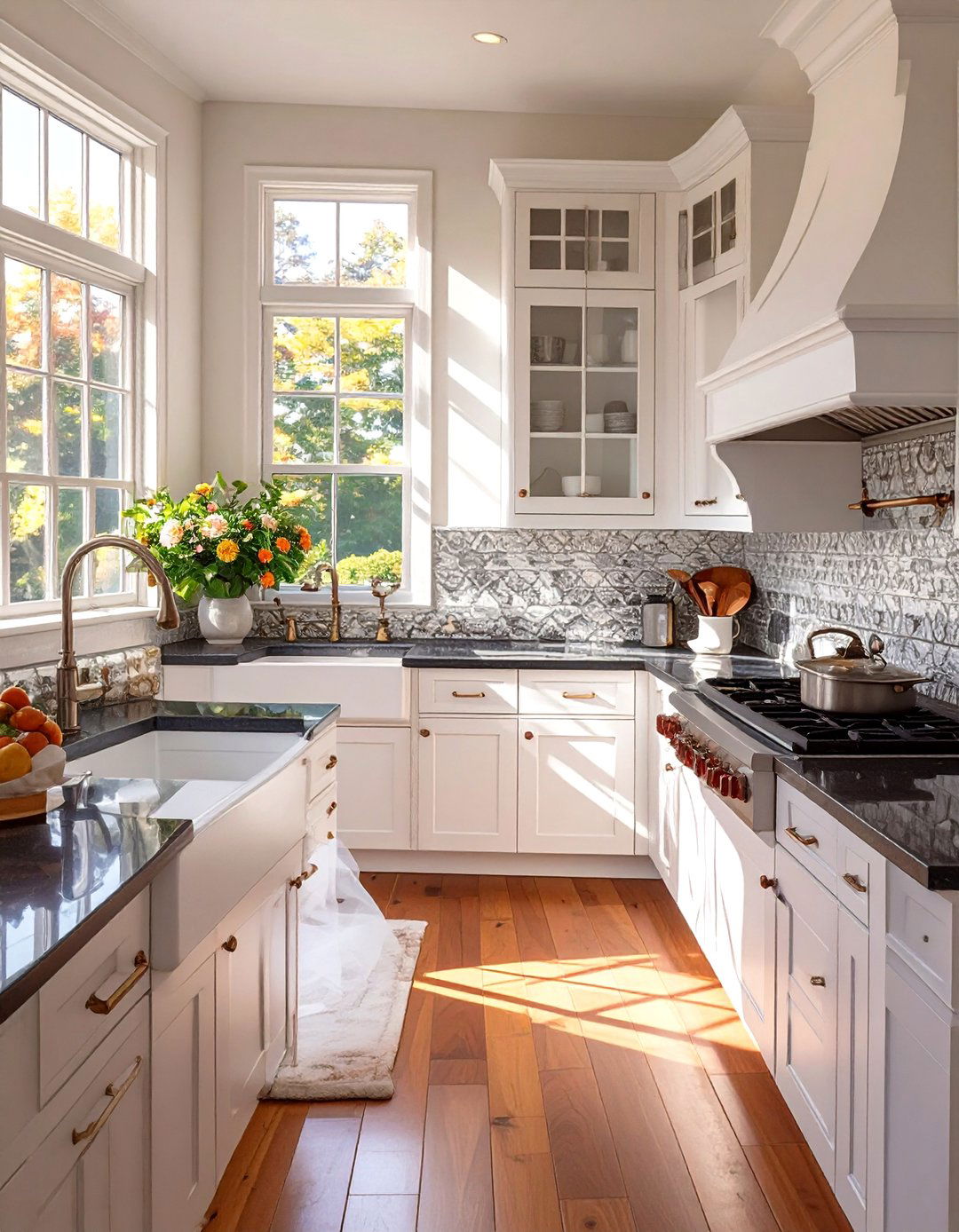 Tin Tile Backsplash - 30 backsplash ideas for white cabinets and granite countertops