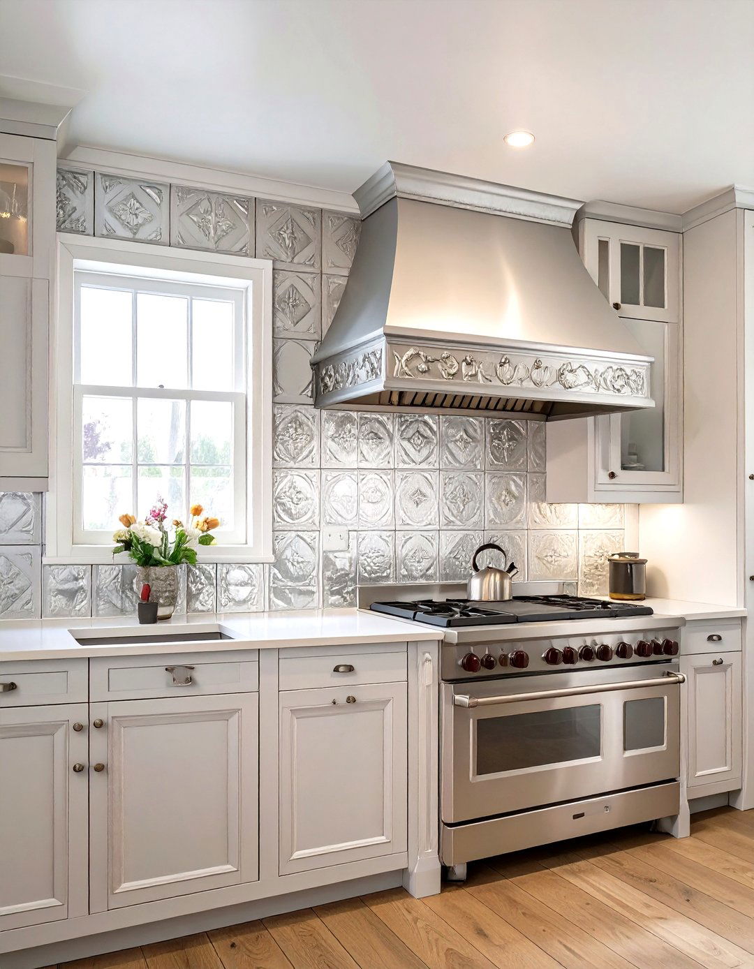 Tin Tile Backsplashes or Ceilings - 30 vintage kitchen trends 2025
