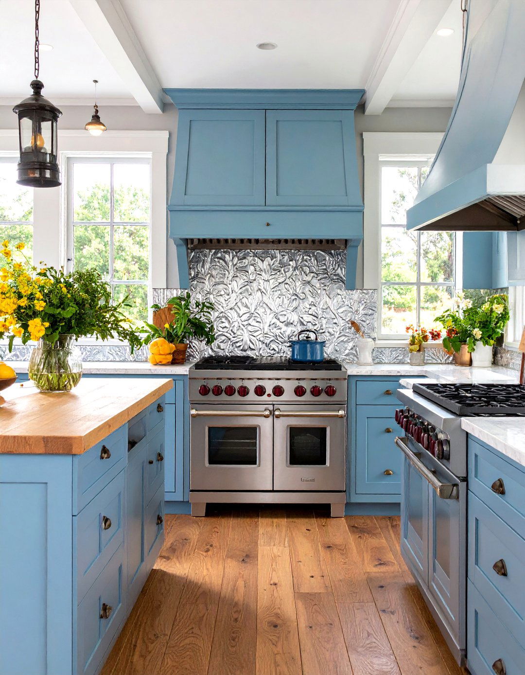 Tin Tile Ceiling and Kitchen Wall Accent - 30 kitchen wall ideas