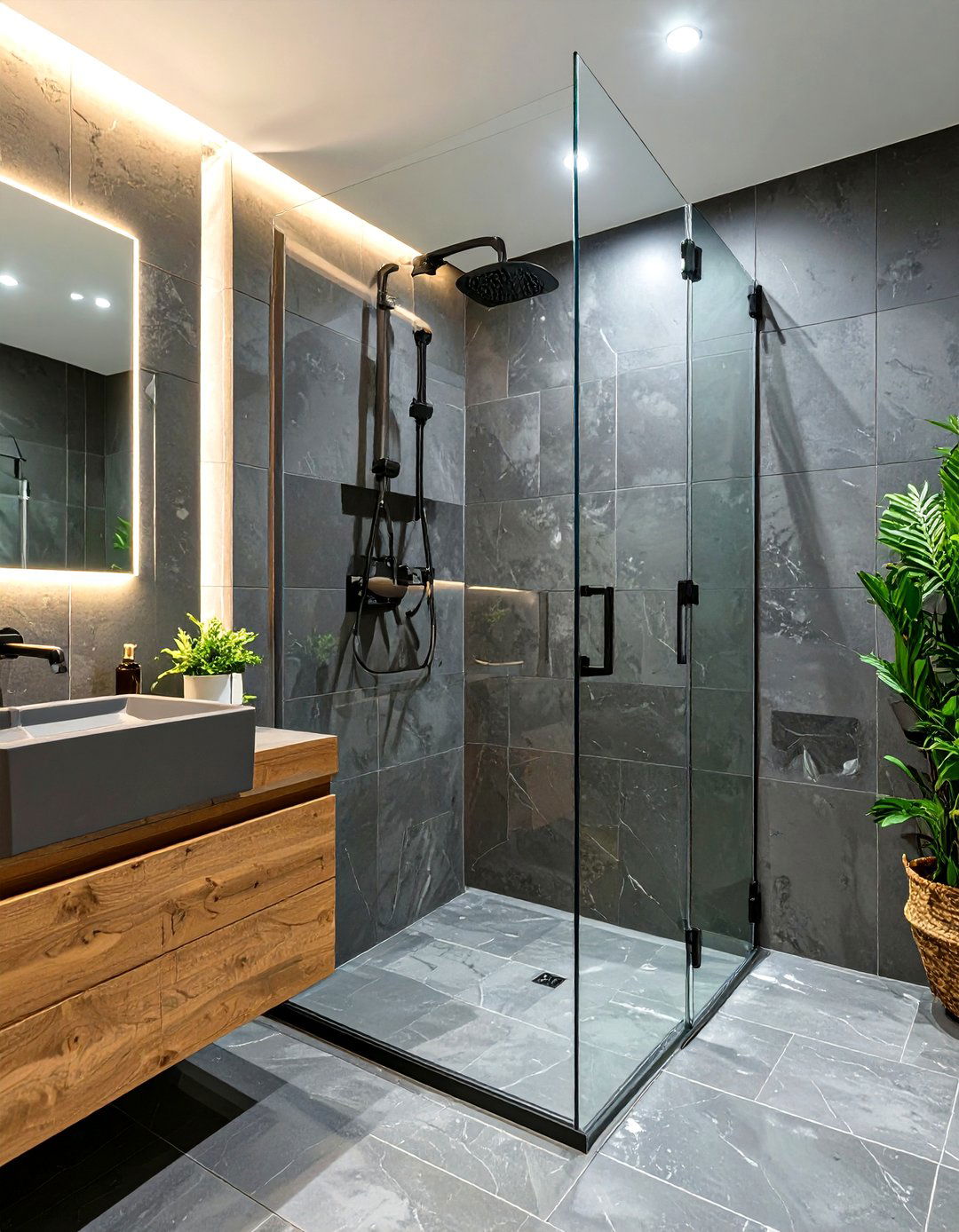 Tinted Glass Shower Door - 30 shower door ideas