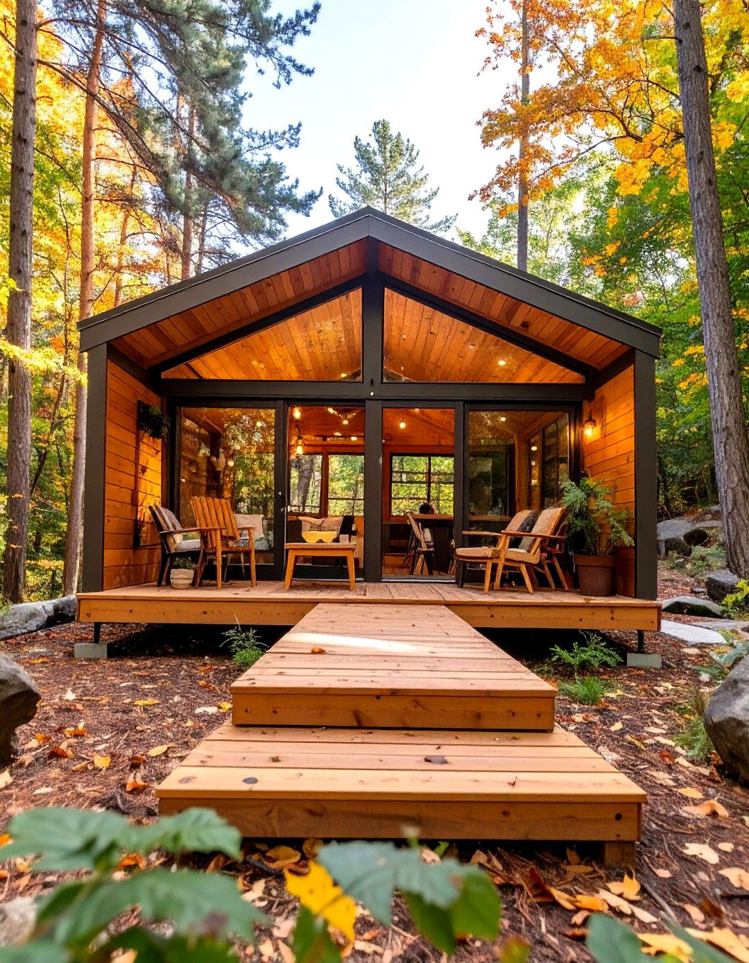 Tiny House Design Plan with a Central Breezeway - 30 tiny house design plans ideas