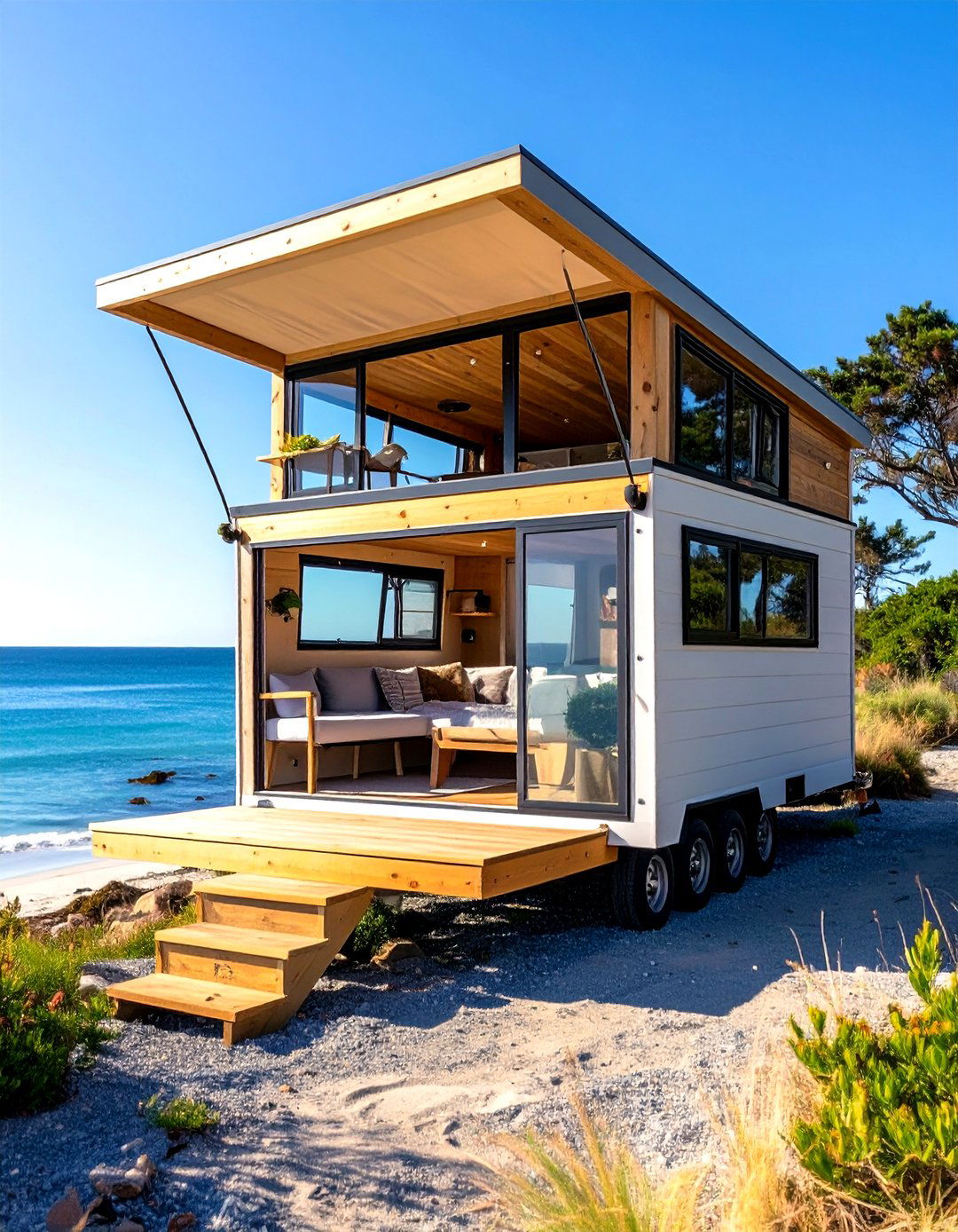 Tiny House Design Plan with a Pop Top Roof - 30 tiny house design plans ideas