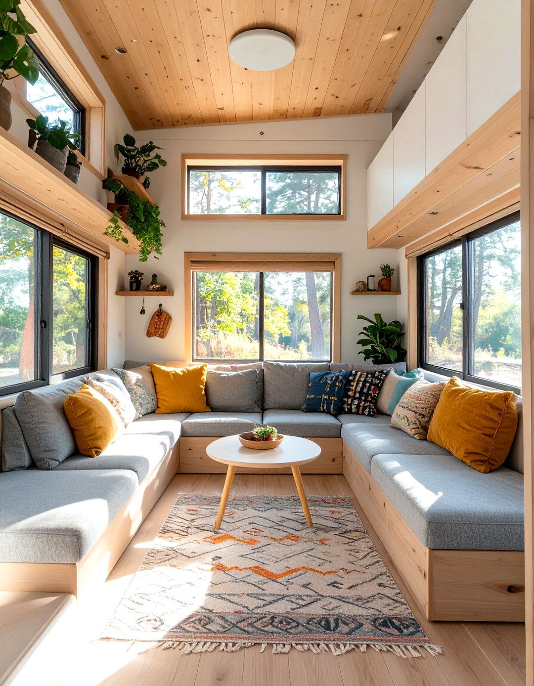 Tiny House Design Plan with a Sunken Living Room - 30 tiny house design plans ideas