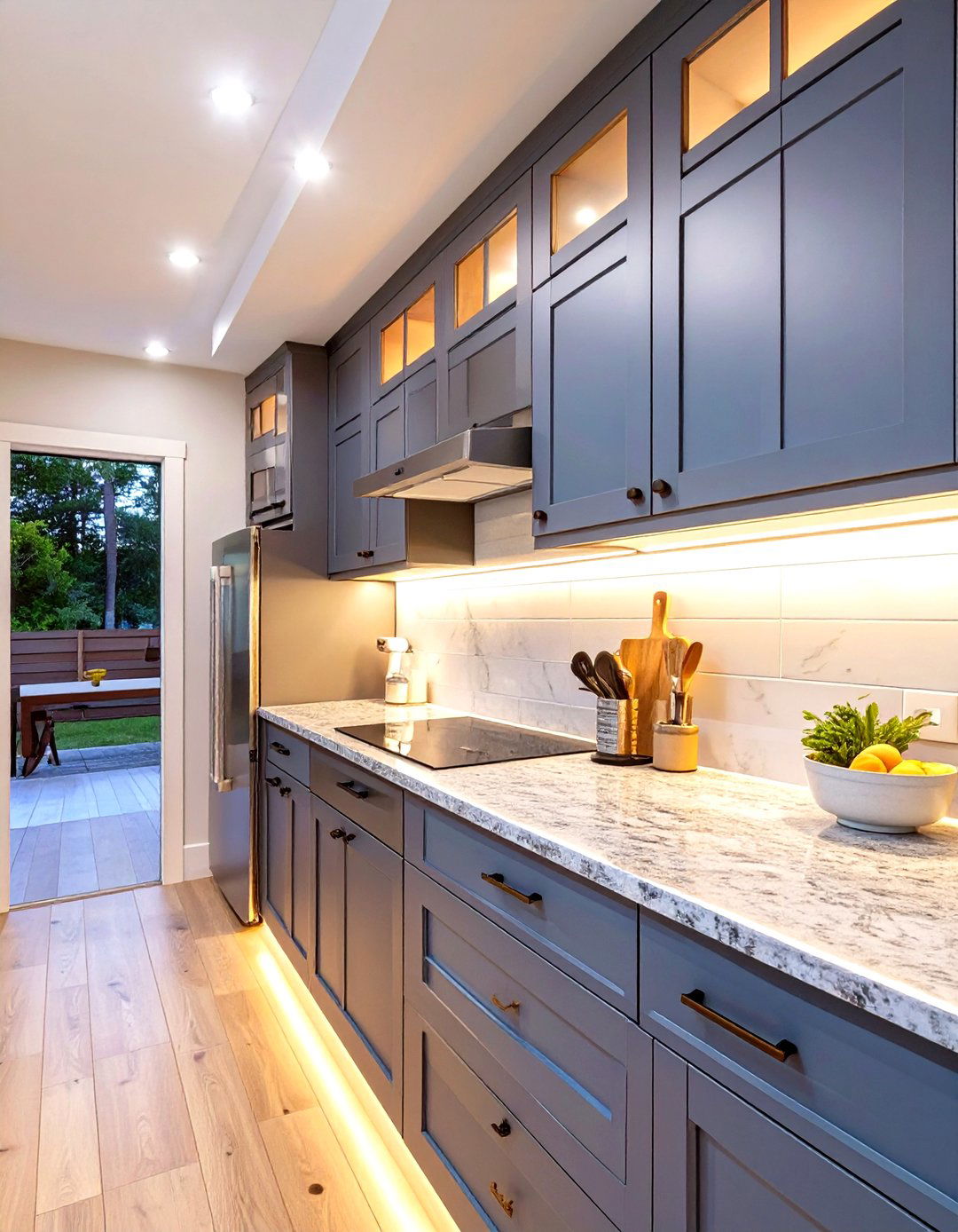 Tiny House Kitchen with Under Cabinet LED Lighting - 30 tiny house kitchen ideas