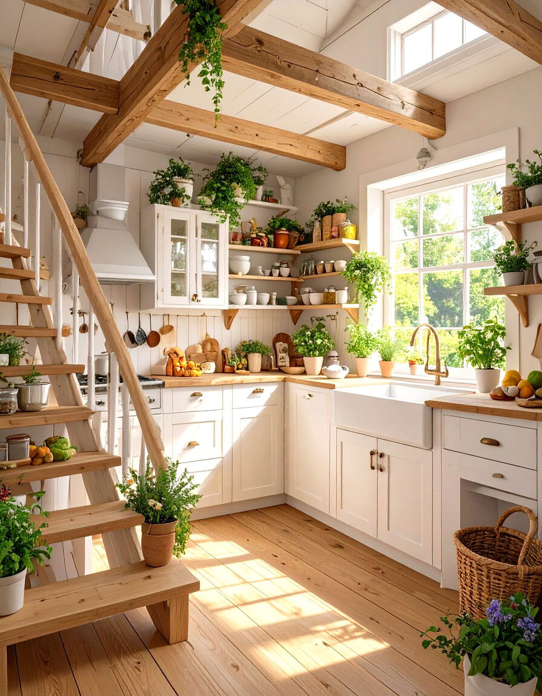 Tiny House Kitchen with Under Stair Storage - 30 tiny house kitchen ideas