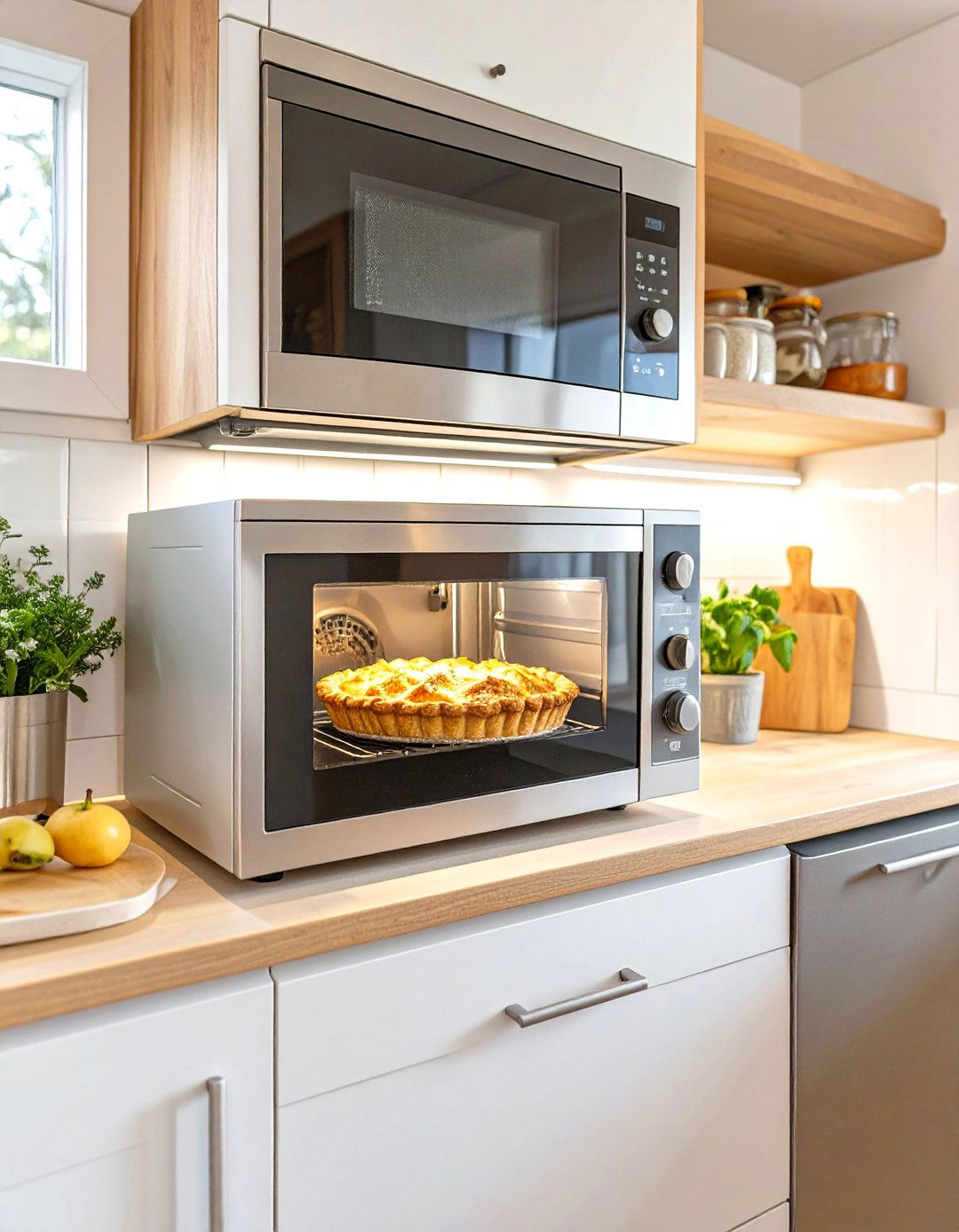Tiny House Kitchen with a Convection Microwave Oven - 30 tiny house kitchen ideas