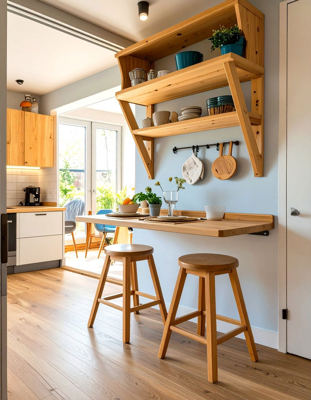 Tiny House Kitchen with a Fold Down Dining Table - 30 tiny house kitchen ideas