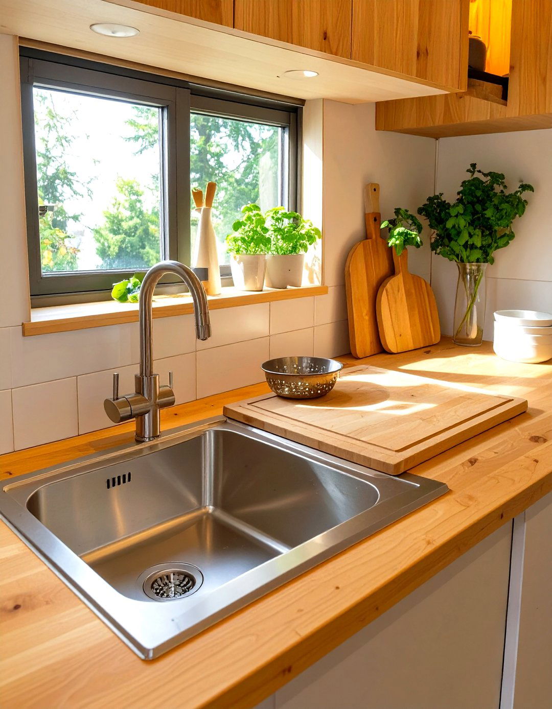 Tiny House Kitchen with a Multi Functional Sink - 30 tiny house kitchen ideas