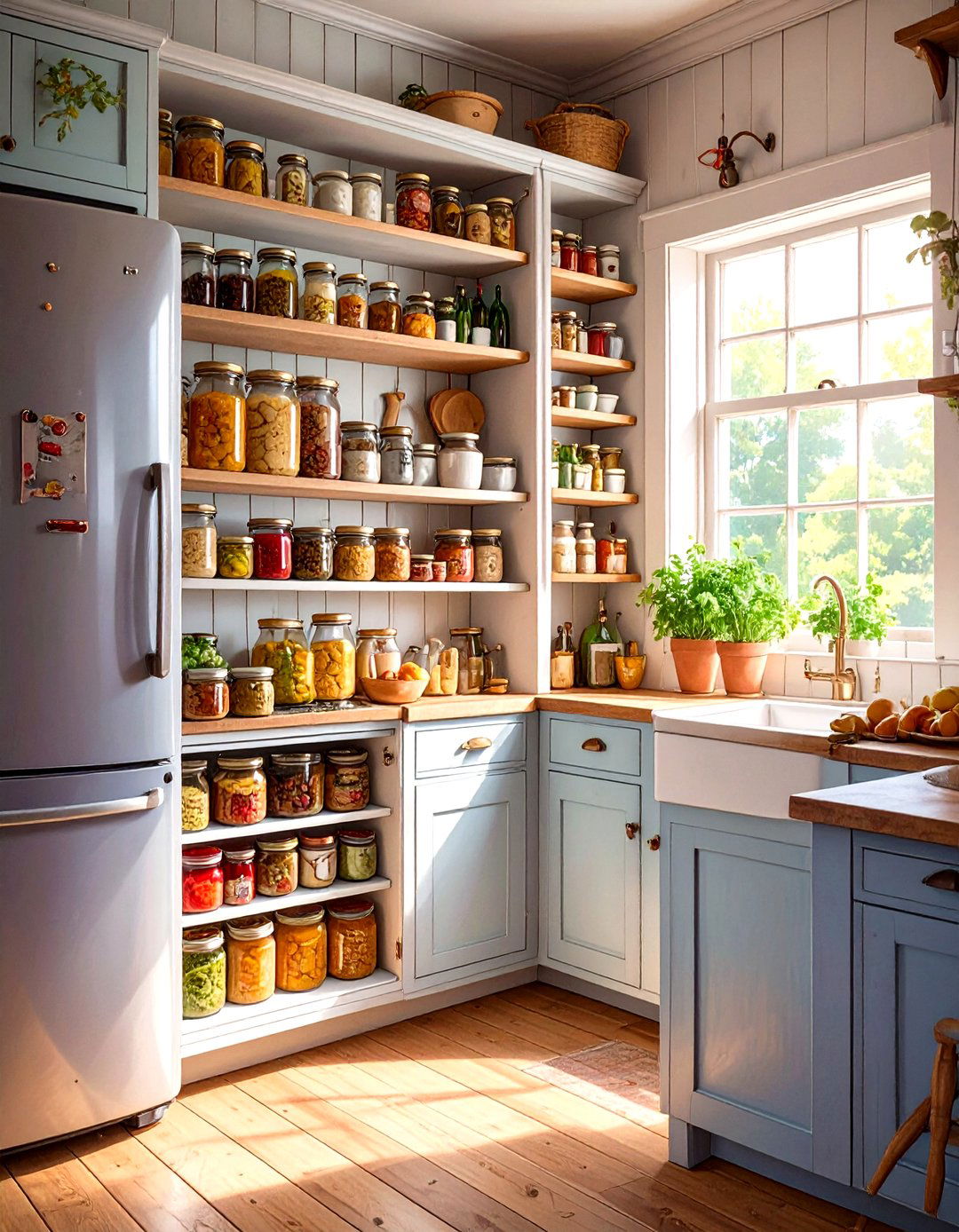 Tiny House Kitchen with a Pull Out Pantry - 30 tiny house kitchen ideas