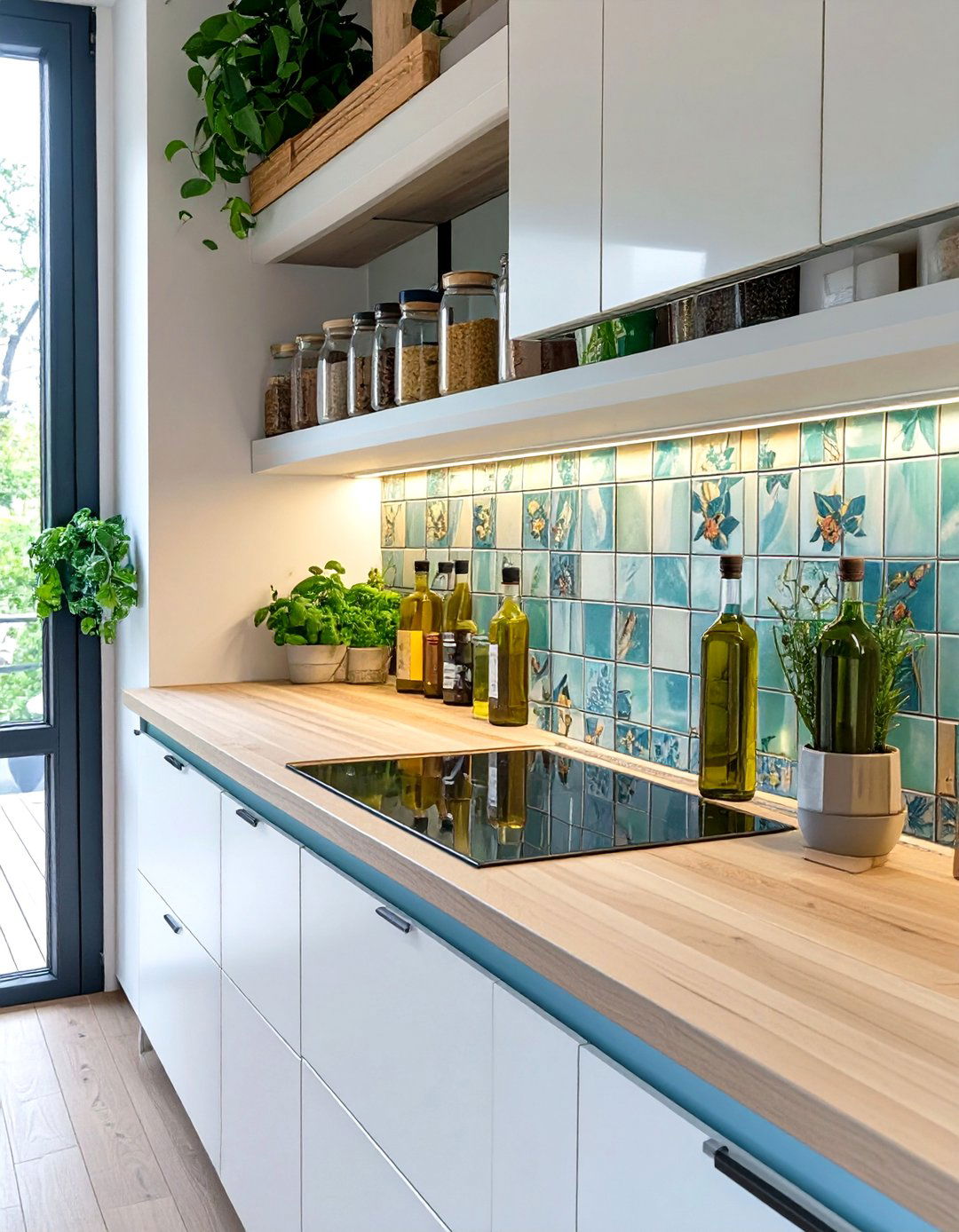 Tiny House Kitchen with a Removable Backsplash Panel for Storage - 30 tiny house kitchen ideas