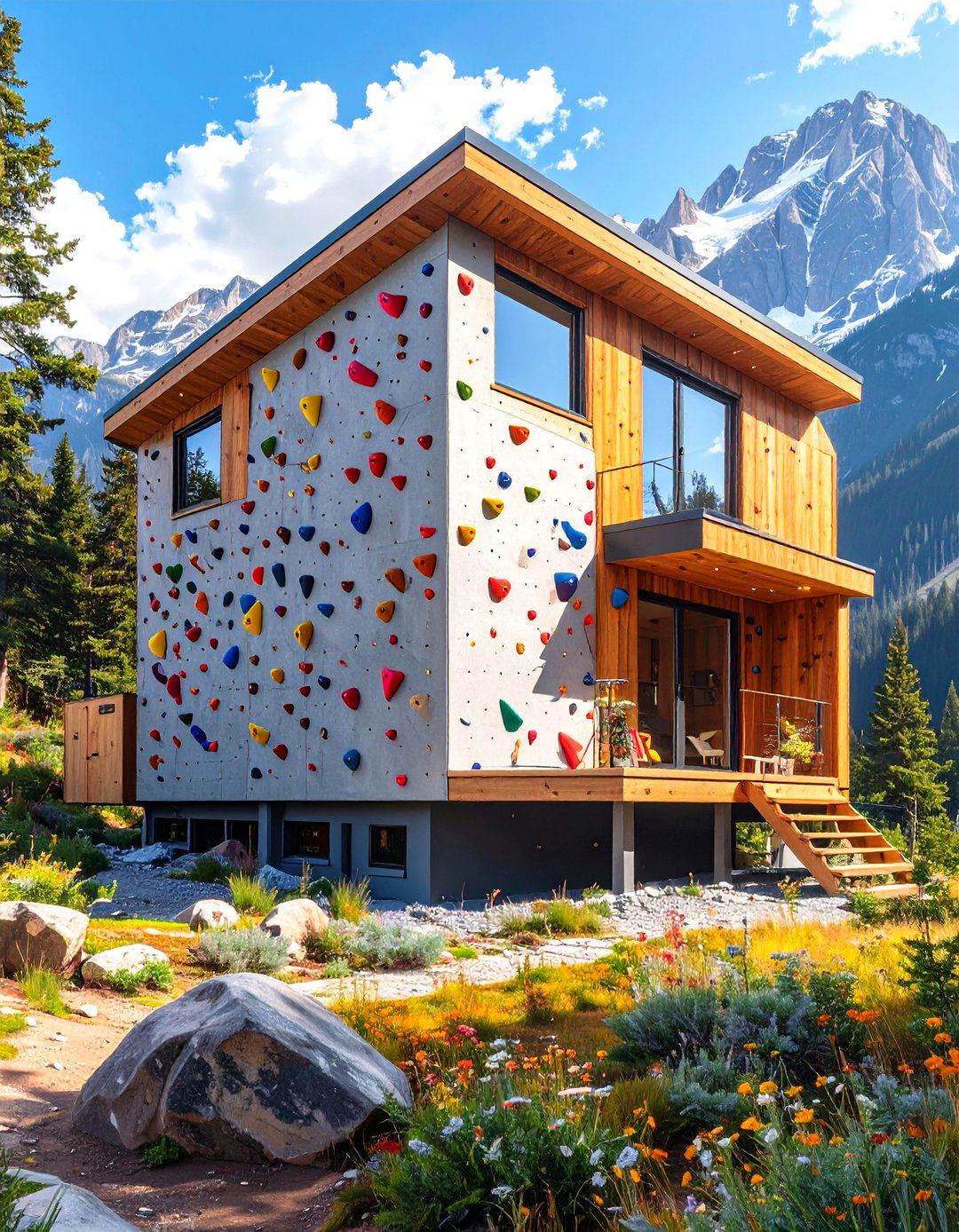 Tiny House with a Climbing Wall Exterior - 30 tiny house design ideas