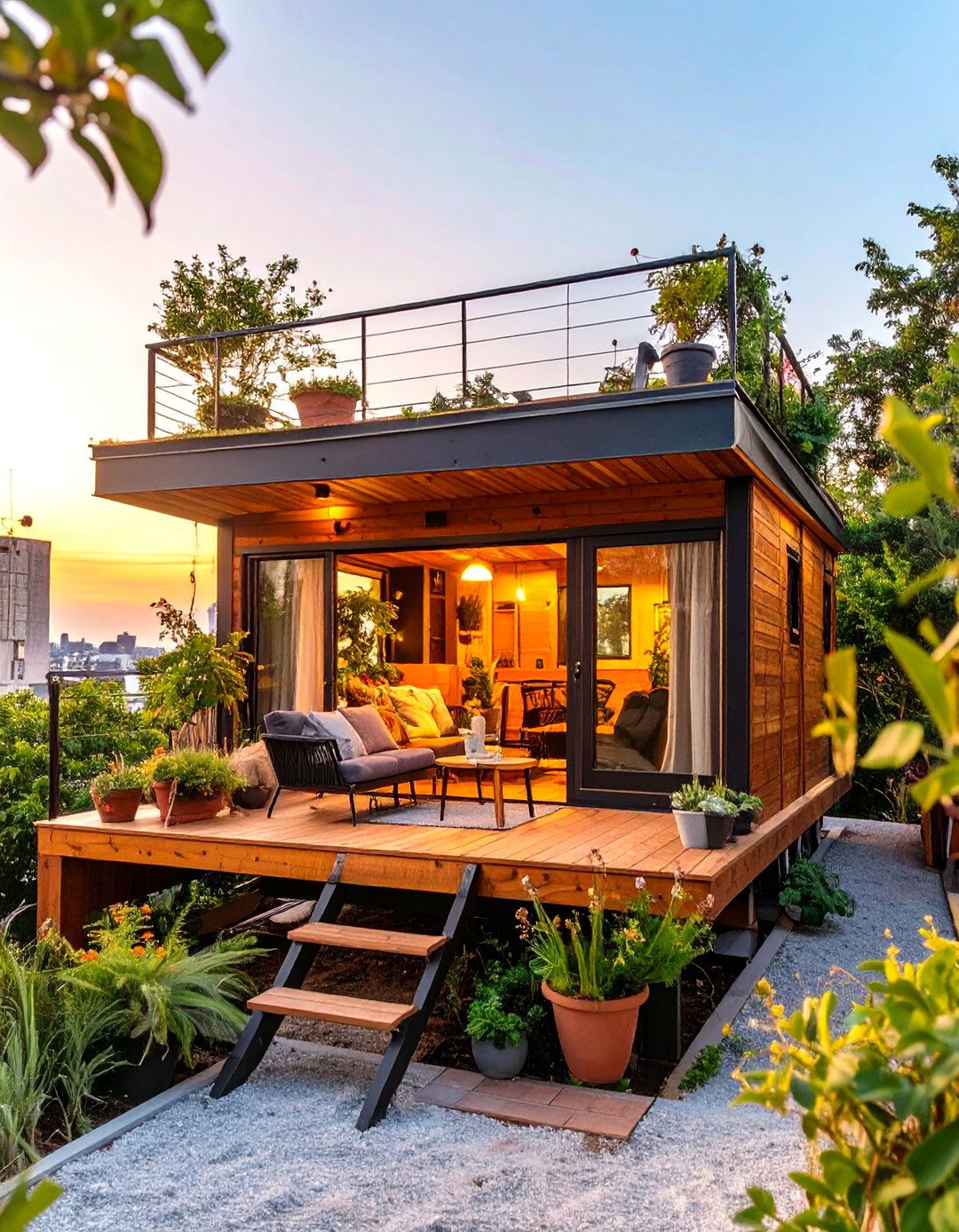 Tiny House with a Hidden Rooftop Terrace - 30 tiny house design ideas