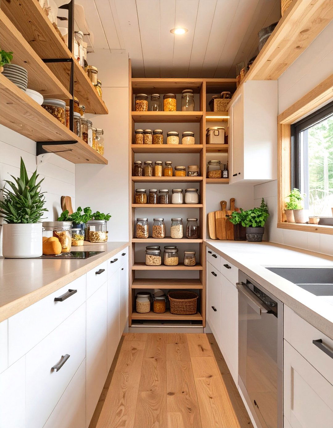 Tiny House with a Pull Out Pantry System - 30 tiny house design ideas