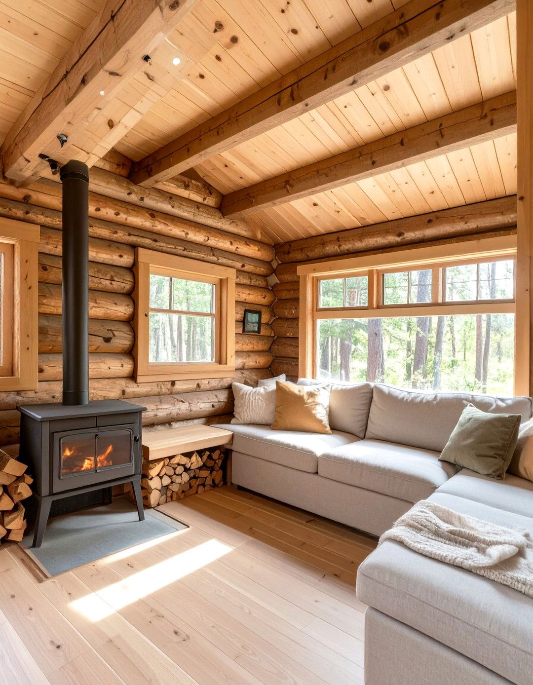 Tiny House with a Rustic Log Cabin Aesthetic - 30 tiny house design ideas