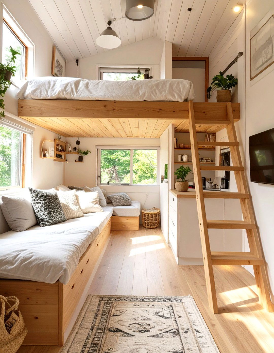 Tiny House with a Two Loft Layout - 30 tiny house design ideas