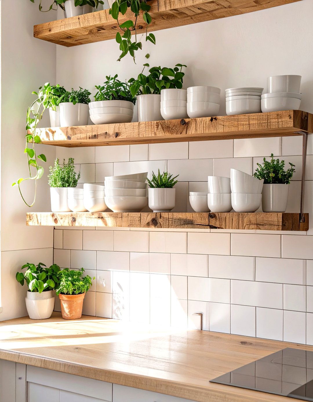 Tiny Kitchen Featuring Open Shelving - 30 tiny kitchen ideas
