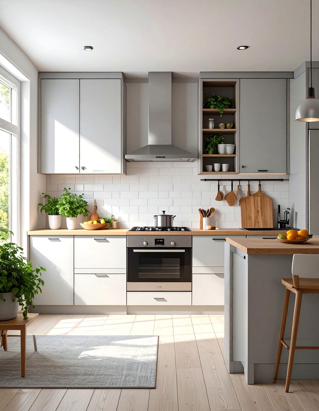 Tiny Kitchen with Light Colored Cabinetry - 30 tiny kitchen ideas