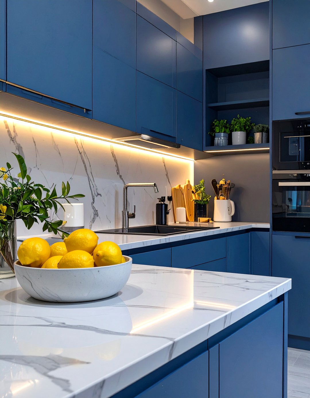 Tiny Kitchen with Under Cabinet Lighting - 30 tiny kitchen ideas