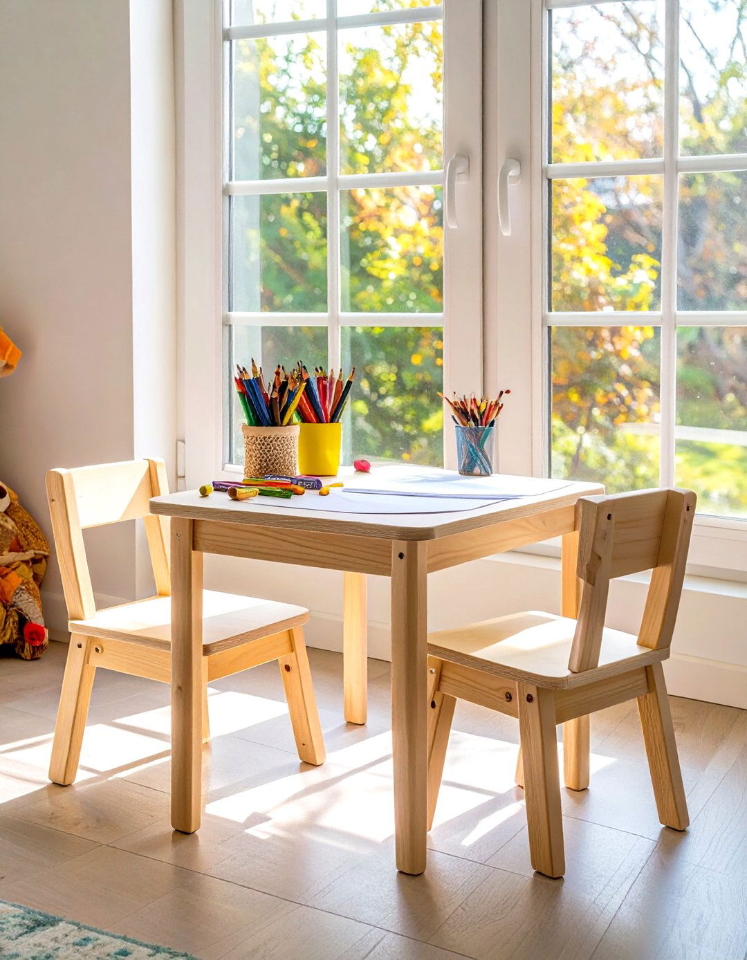 Toddler Sized Table and Chairs Set - 30 toddler bedroom ideas