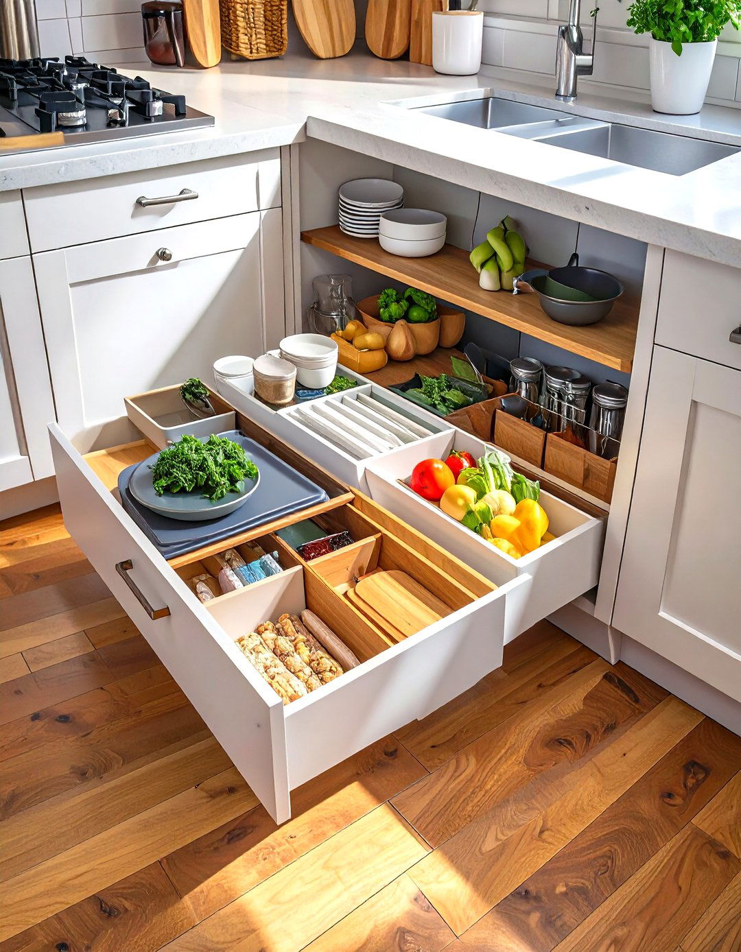 Toe Kick Drawer Small Pantry - 30 small kitchen small pantry ideas