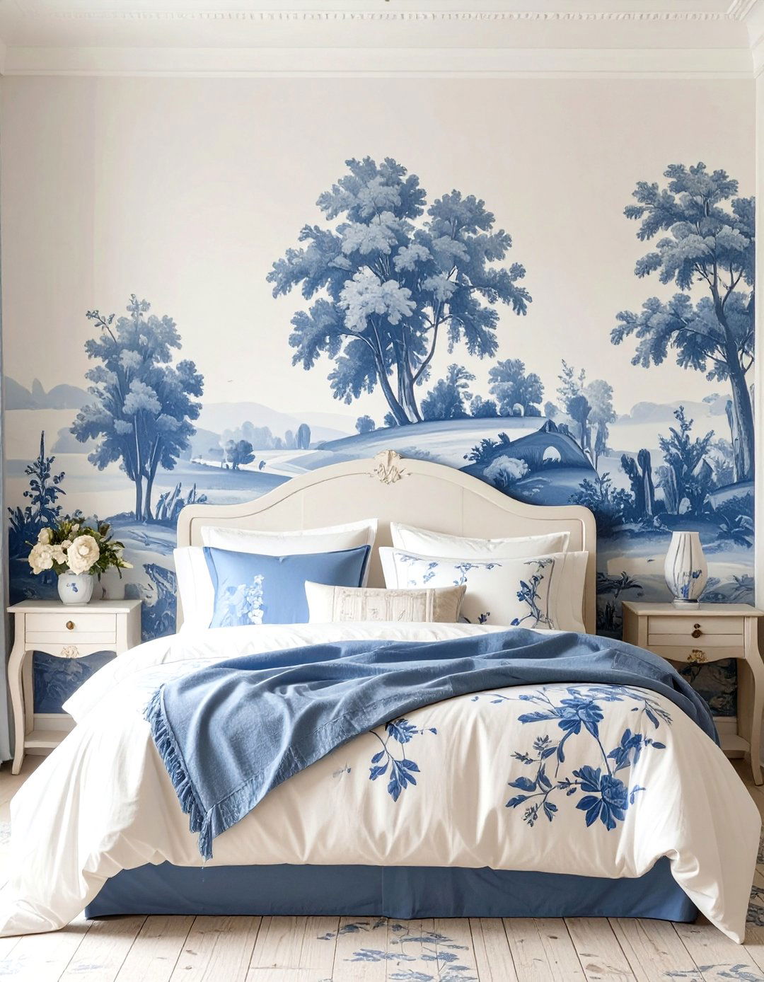 Toile de Jouy Wallpaper - 30 wallpaper ideas for bedroom