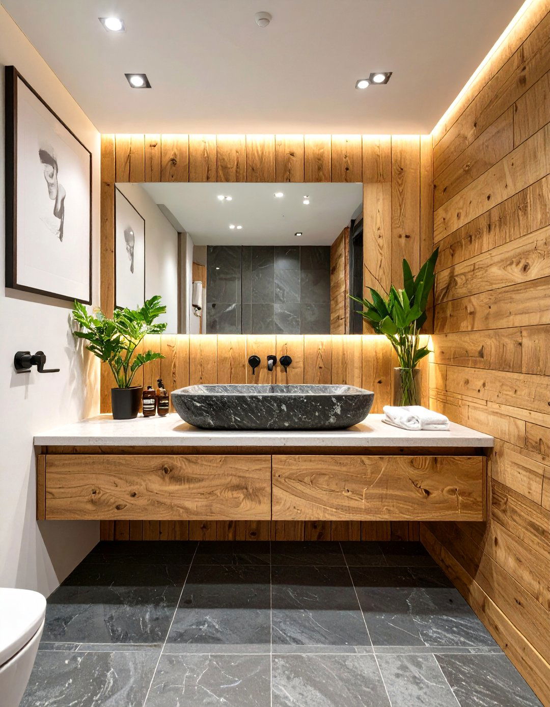 30 Modern Bathroom Paneling Ideas for a Textured Look - We Love Home Blog