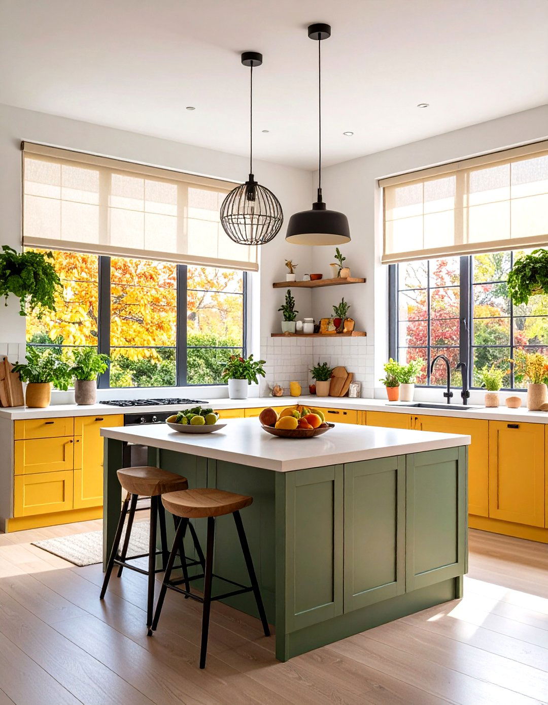 Top Down Bottom Up Shades - 30 kitchen window treatment ideas