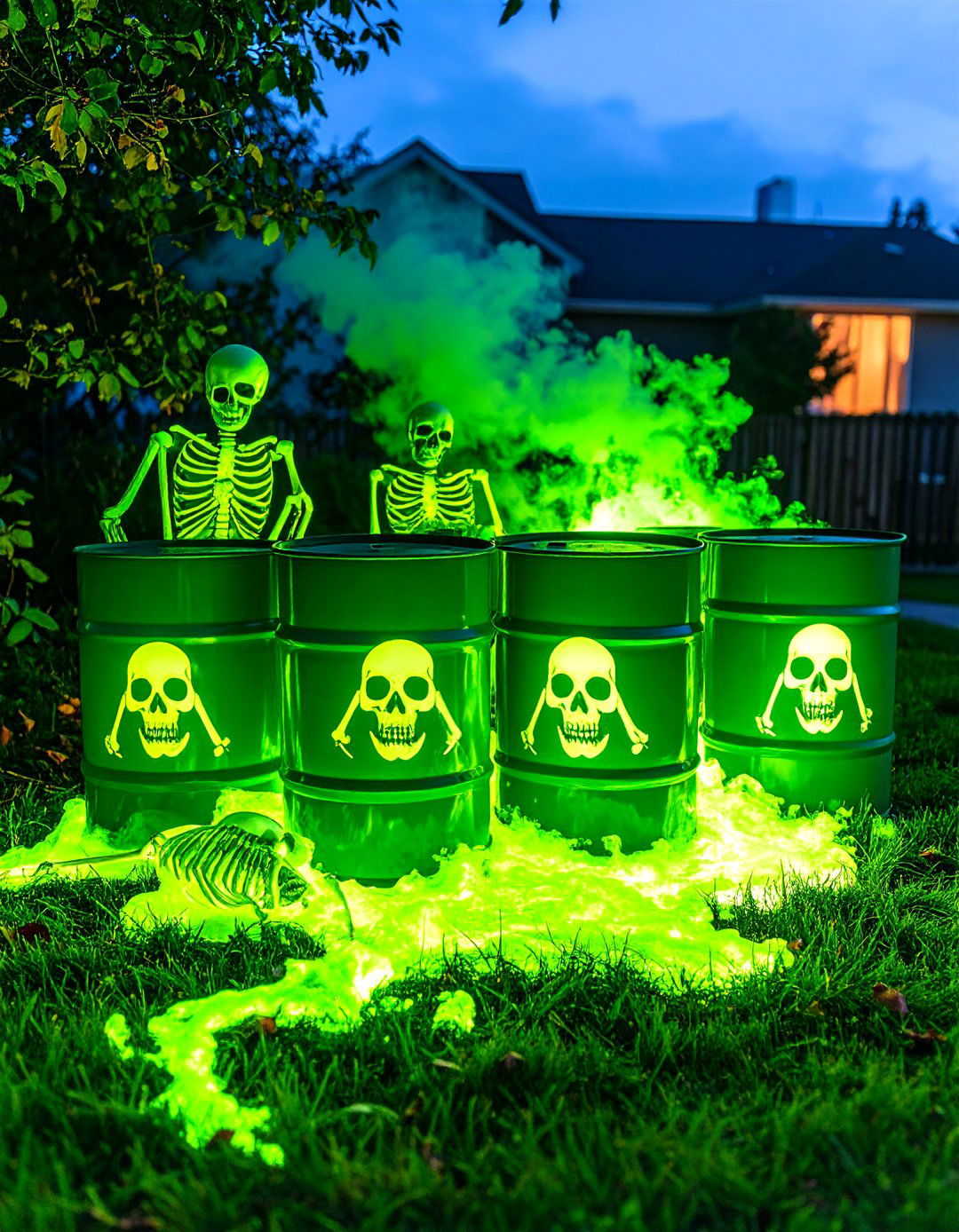 Toxic Waste Dump Hazard - 30 halloween front yard ideas