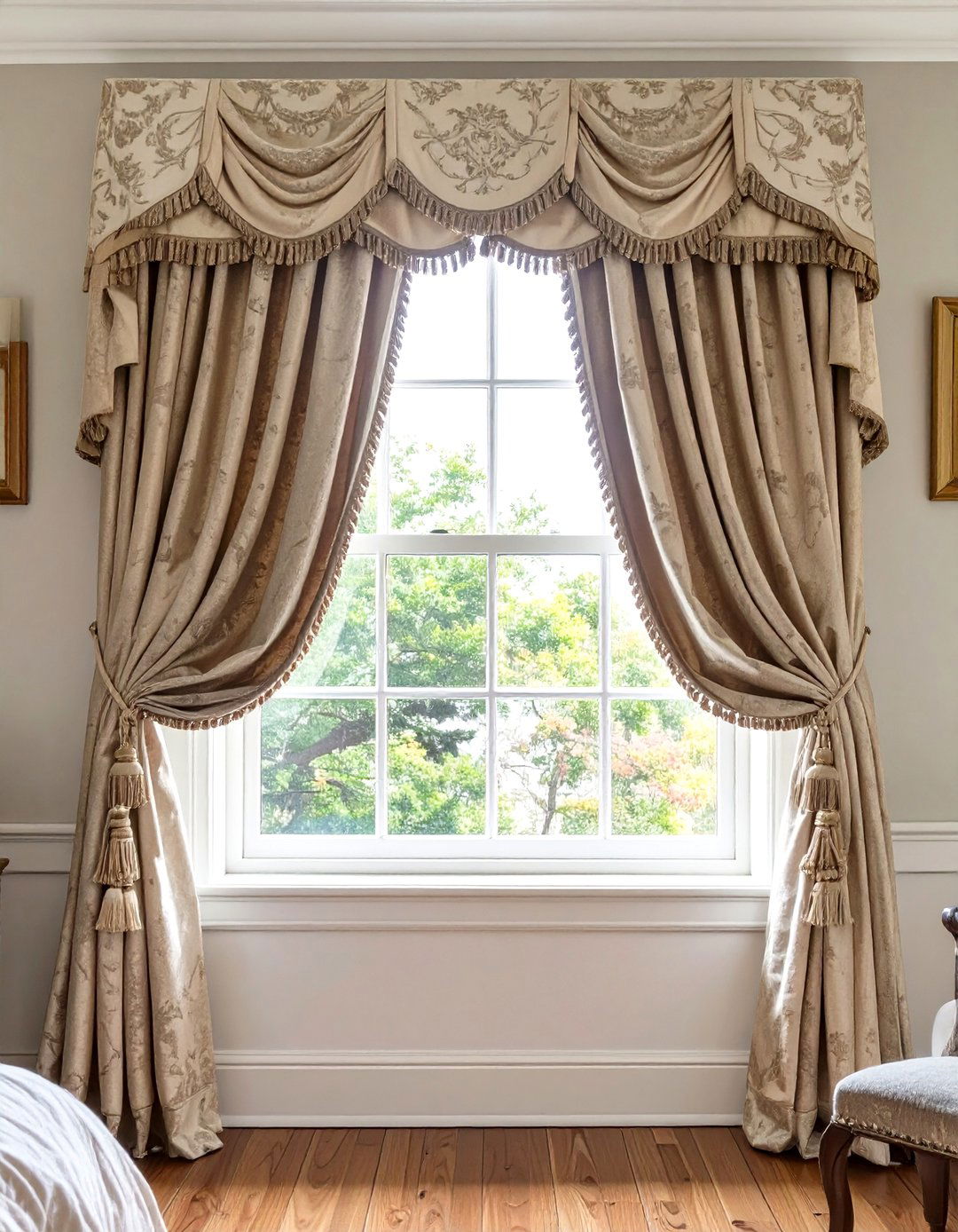 Traditional Bedroom Valance and Drapes - 30 bedroom window ideas