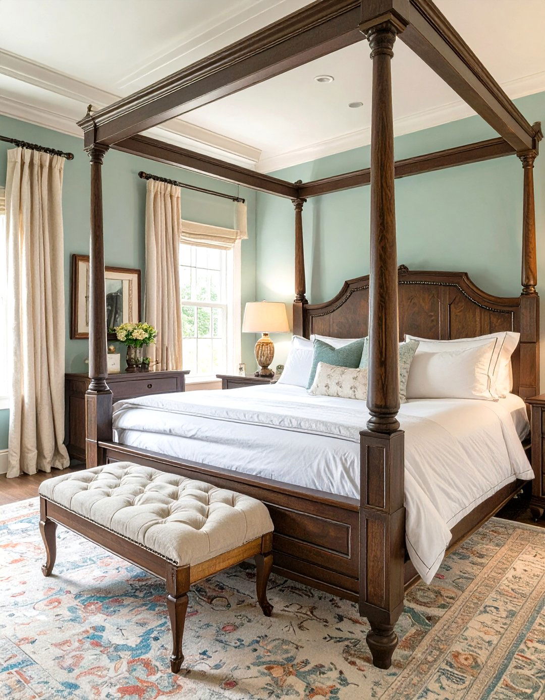 Traditional Bedroom with a Four Poster Bed - 30 women bedroom ideas