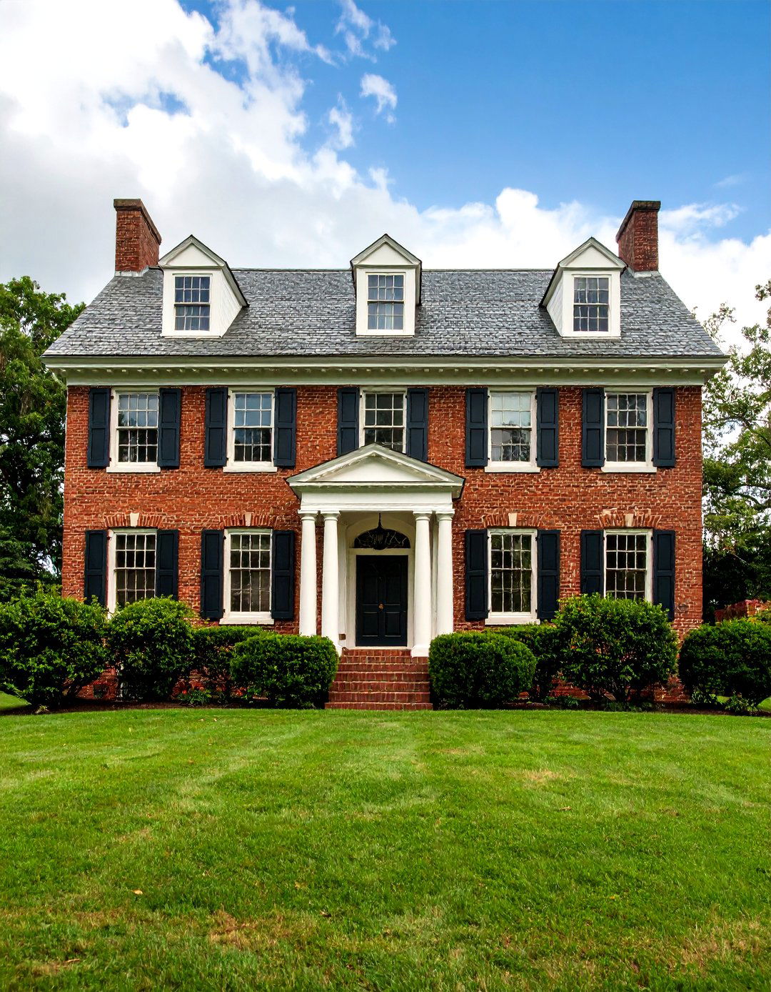 Traditional Brick Colonial House Design - 30 2 storey house design ideas