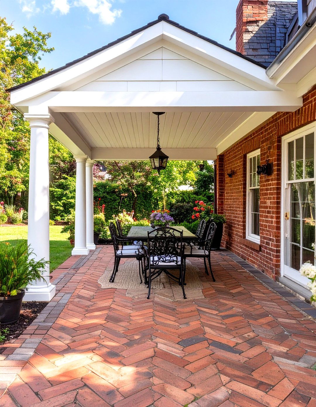 Traditional Brick Covered Patio - 30 covered patio designs