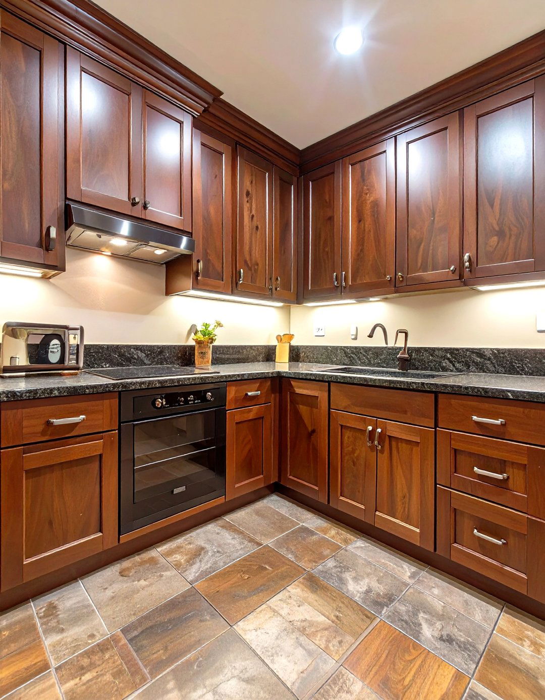 Traditional Dark Wood Basement Kitchenette - 30 basement kitchenette ideas