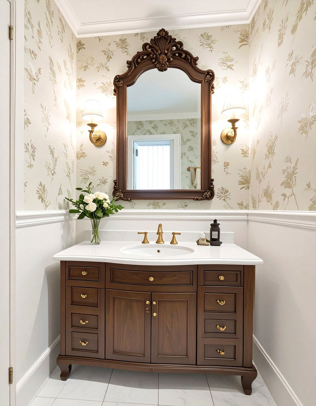 Traditional Elegance Half Bathroom - 30 half bathroom ideas